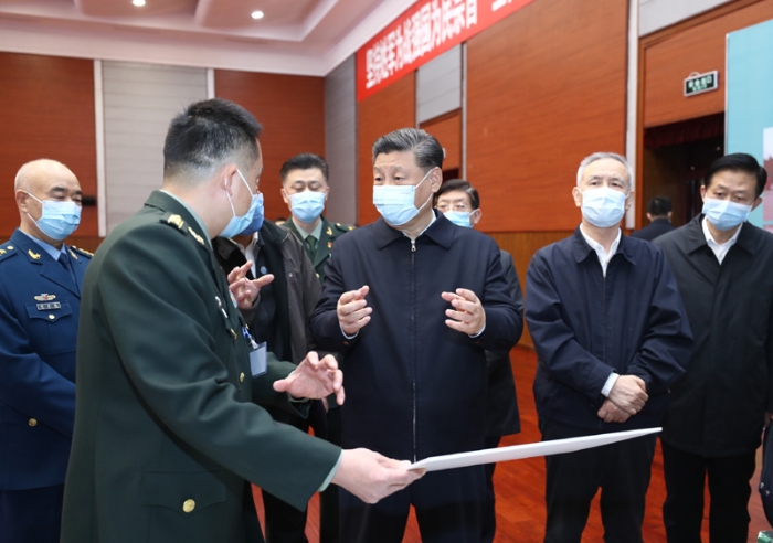 3月2日，中共中央总书记、国家主席、中央军委主席习近平在北京考察新冠肺炎防控科研攻关工作。