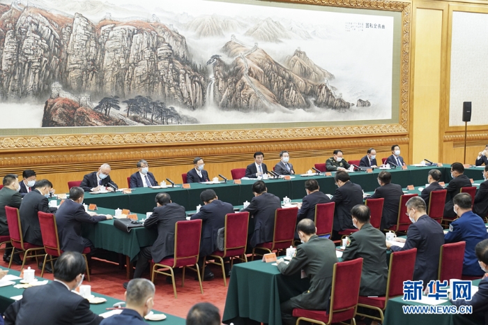 7月13日,中国共产党成立100周年庆祝活动总结会议在北京举行。中共中央政治局常委王沪宁出席总结会议并讲话。 新华社记者 殷博古 摄 7月13日,中国共产党成立100周年庆祝活动总结会议在北京举行。中共中央政治局常委王沪宁出席总结会议并讲话。 新华社记者 殷博古 摄